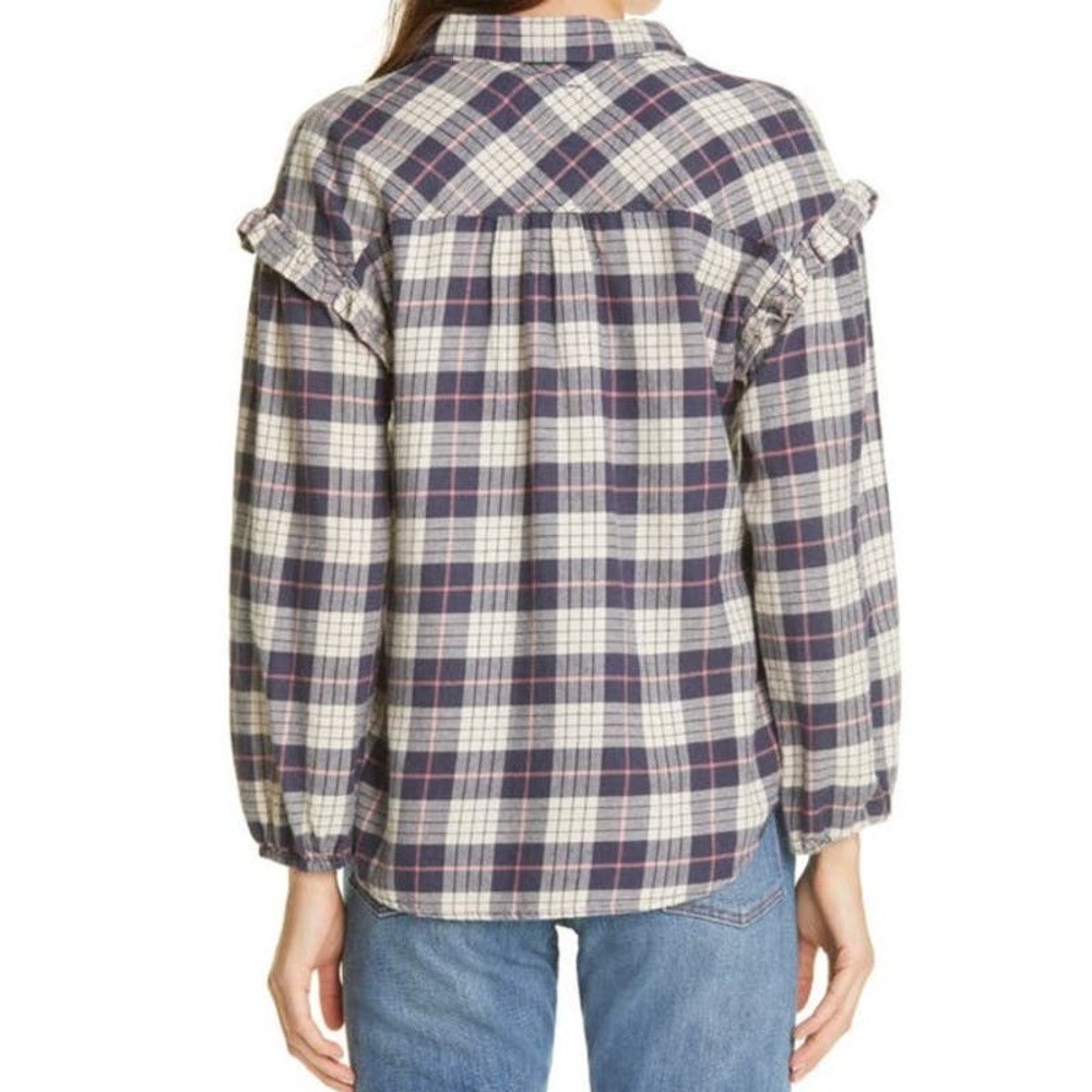 Rails Willow Ruffle Sleeve Flannel Button-Up Shirt - image 3